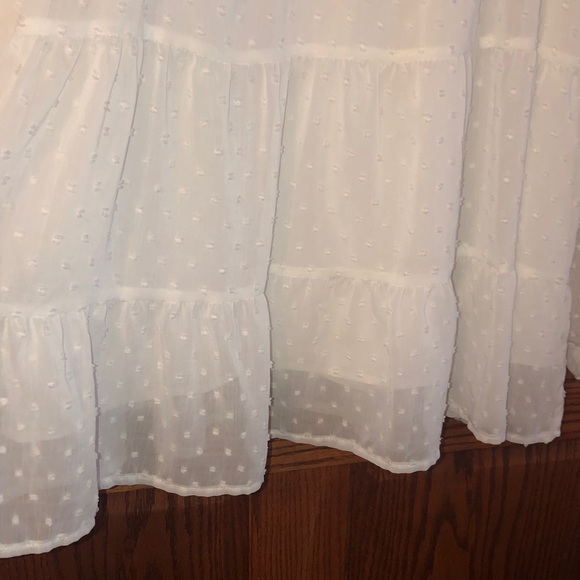 White Sheer Polka Dot Blouse - Picture 6 of 10